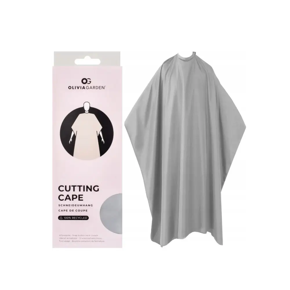Olivia Garden Vízálló Hajvágó és Festő Köpeny – Light Grey - Haj