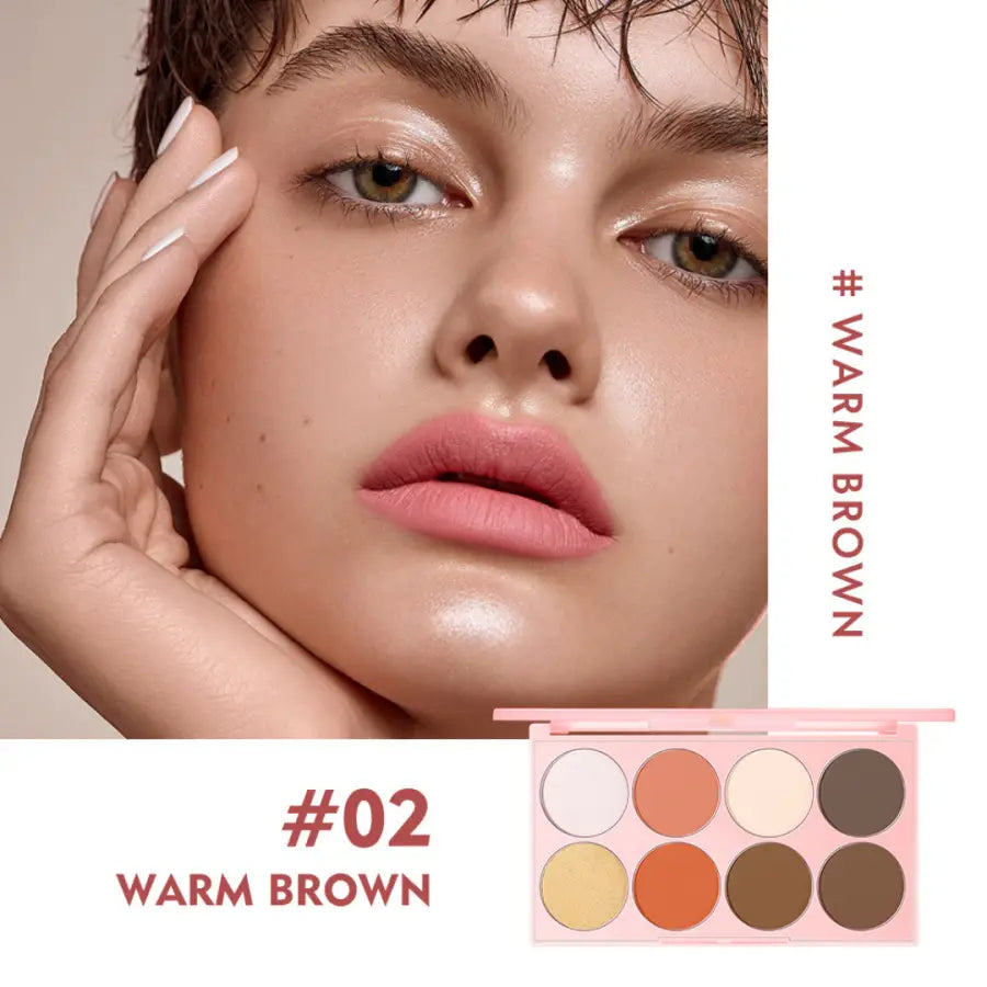 Pudaier 4 az 1-ben arcsmink paletta 02 Warm Brown