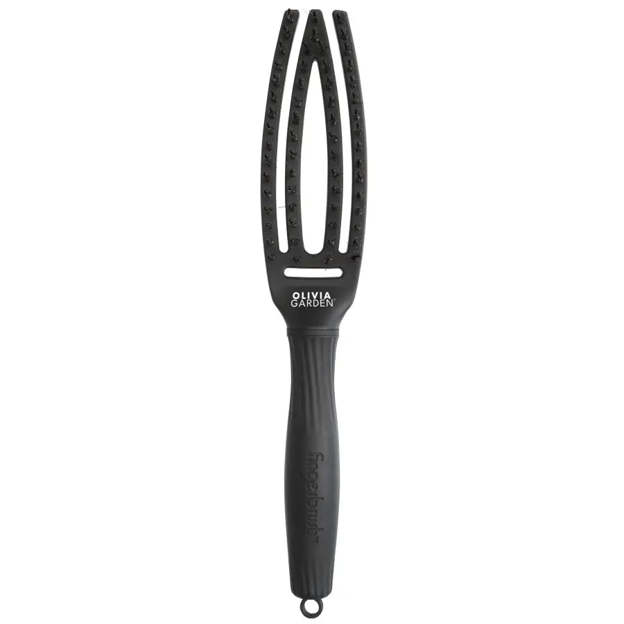 Olivia Garden Fingerbrush Boar & Nylon Black Kibontó kefe