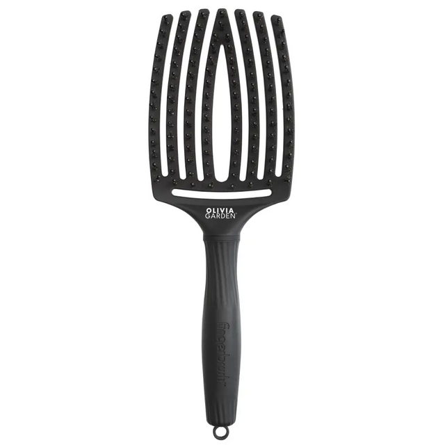 Perie Profesională Curbată Din Păr De Mistreț Și Nailon Olivia Garden Fingerbrush Care Iconic Boar&Nylon Full