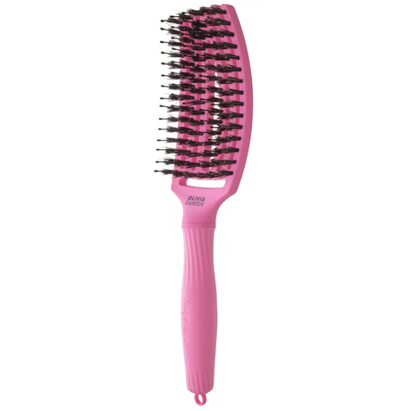 Perie Profesională Din Păr De Mistreț Și Nailon Olivia Garden Fingerbrush Boar&Nylon ThinkPink 2024 Bubble Pink