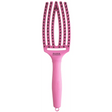 Perie Profesională Din Păr De Mistreț Și Nailon Olivia Garden Fingerbrush Boar&Nylon ThinkPink 2024 Bubble Pink