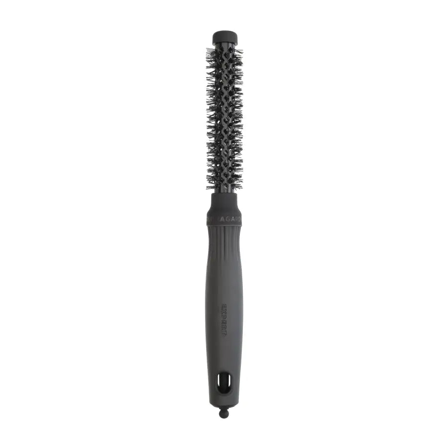 Perie termică rotundă Olivia Garden Expert Blowout Shine 15mm Black Label cu peri ondulați și bară ceramică turmalinată