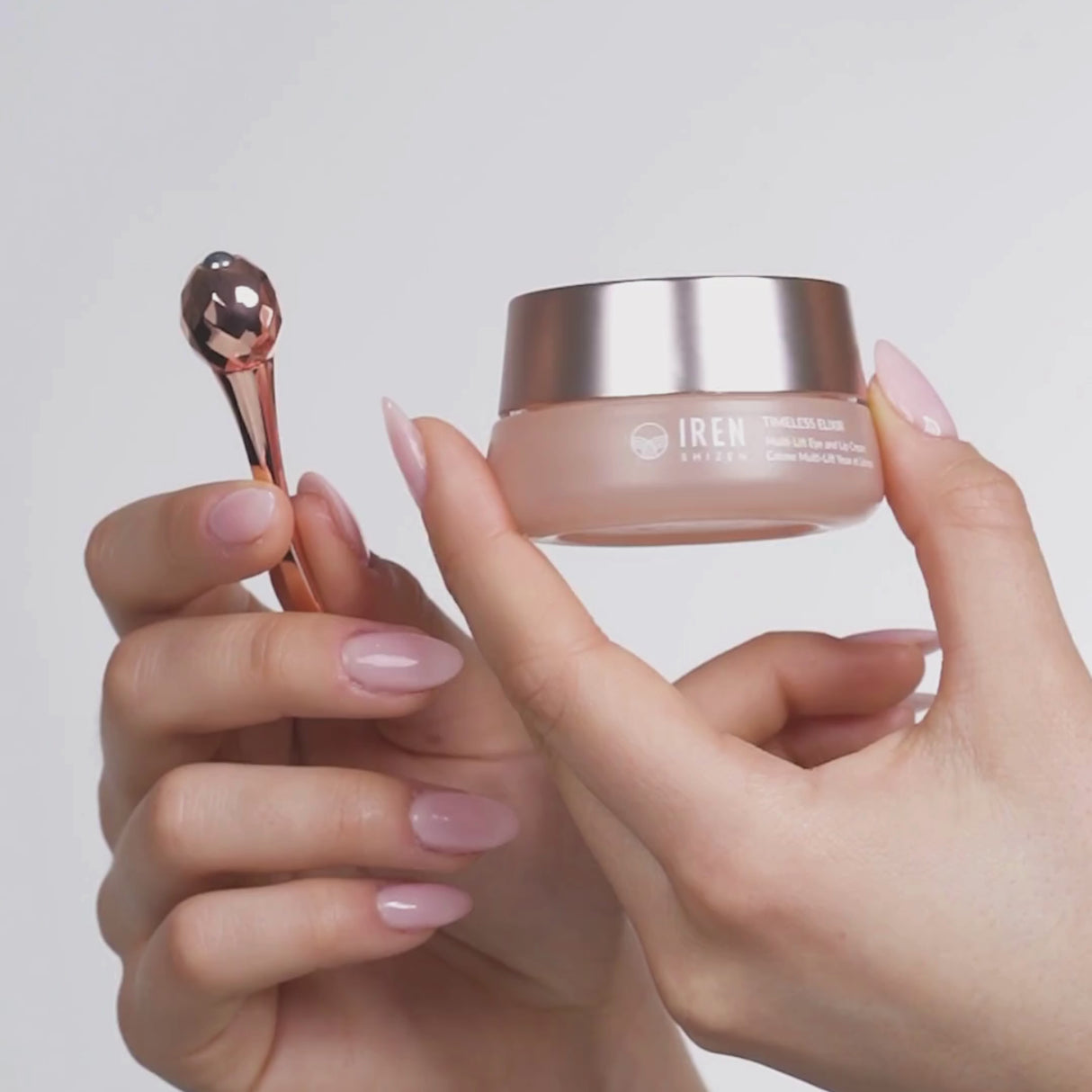 IREN Shizen TIMELESS ELIXIR 15ml – Öregedésgátló szem- és ajakkörnyékápoló krém bakuchiollal és platina bevonatú görgővel