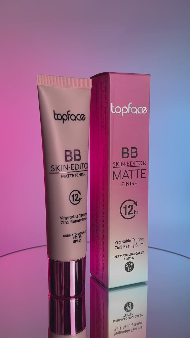 Topface BB Skin Editor Matte Finish – Mattító BB Krém 12 órás Tartóssággal, SPF 15-tel