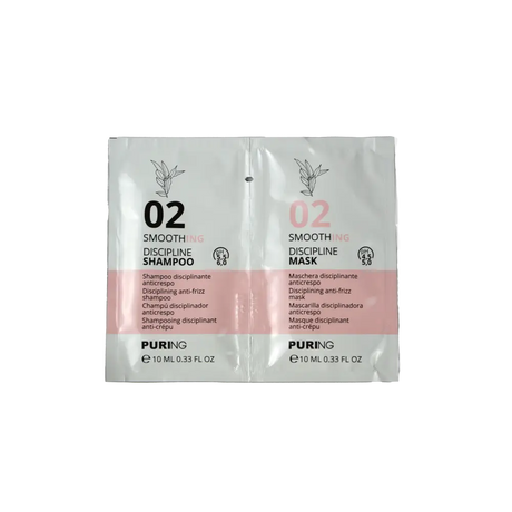 Puring Smoothing Fegyelmező Sampon és Hajpakolás Göndör és Frizzy Hajra 10 + 10 ml - Minták és Teszterek