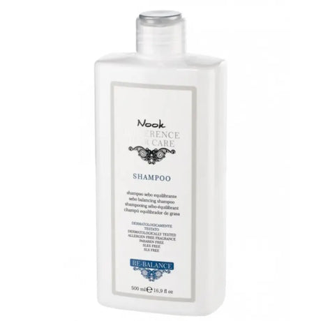 Șampon Formulat pentru a Reduce Excesul de Sebum Nook Difference Hair Care Re-Balance Sebo-Balancing - 500 ml - Păr