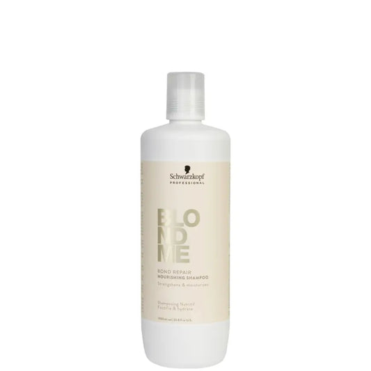 Șampon Hrănitor Schwarzkopf BLONDME Bond Repair – Curățare Delicată & Reparare pentru Păr Blond Fragil - 1000 ml - Păr