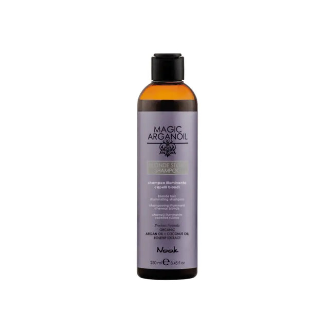Șampon Iluminator pentru Neutralizarea Reflexiilor Galbene Ideal pentru Părul Blond Nook Magic ArganOil Blonde Story