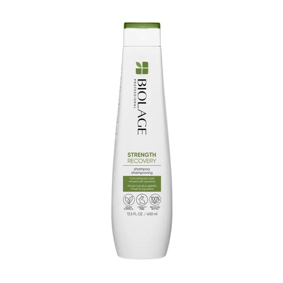 Șampon Profesional Reparare Intensă Biolage Strength Recovery cu Ulei de Squalane 250ml – Pentru Păr Deteriorat - Păr