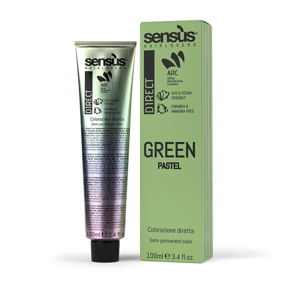 Sensus Direct Pastel Green Féltartós hajfesték 100 ml