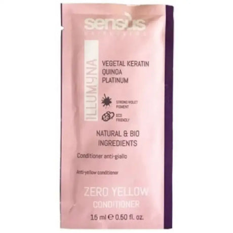 Sensus Illumyna Zero Yellow Balsam Anti-Galben cu Keratină Vegetală Quinoa și Biopeptidă de Platină – Luminozitate