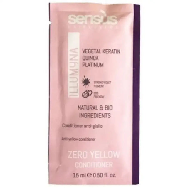 Sensus Illumyna Zero Yellow Balsam Anti-Galben cu Keratină Vegetală Quinoa și Biopeptidă de Platină – Luminozitate