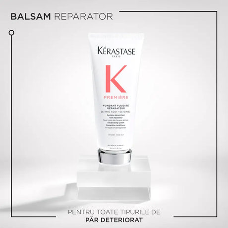 Set Kérastase Première Fondant Holidays 2024 Tratament Pre-Șampon Reparator 250ml + Șampon 250ml + Balsam 200ml - Păr