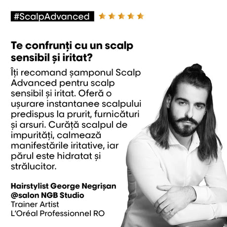 Set L’Oreal Professionnel Serie Expert Scalp Advanced Șampon Dermo-Regulator 300ml + Tratament Calmant pentru Scalp
