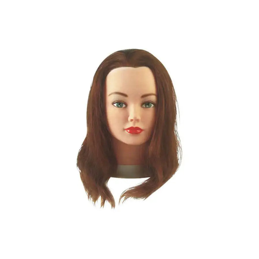 Sibel Gyakorló babafej Cathy emberi világosbarna hajjal 15-40 cm