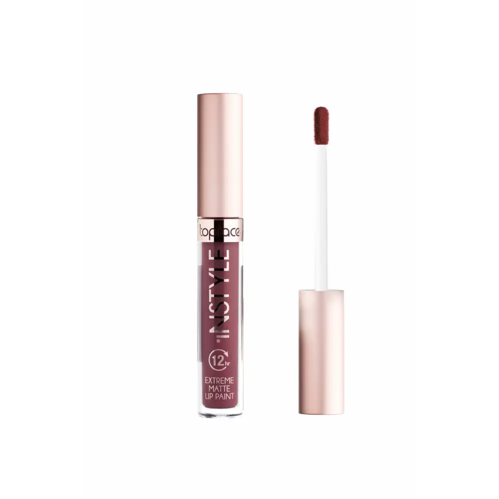 Topface Extreme Matte Instyle Folyékony Rúzs 12H – Intenzív Szín Ultra Matt Finish és Hosszantartó Kényelem - Sminkelés