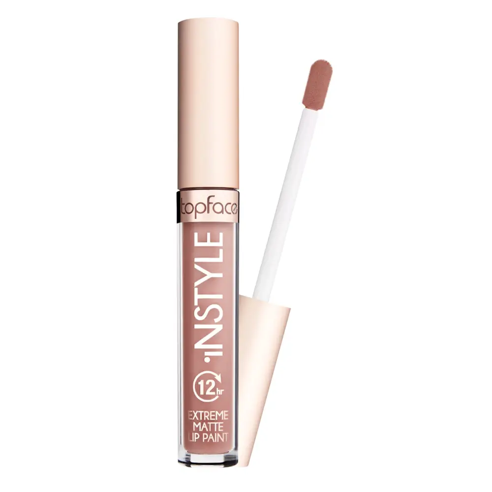 Topface Extreme Matte Instyle Folyékony Rúzs 12H – Intenzív Szín Ultra Matt Finish és Hosszantartó Kényelem - Sminkelés