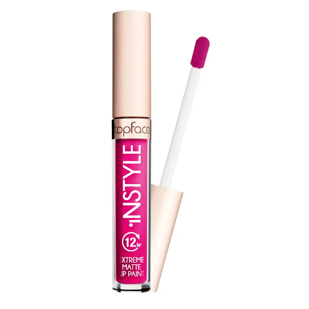 Topface Extreme Matte Instyle Folyékony Rúzs 12H – Intenzív Szín Ultra Matt Finish és Hosszantartó Kényelem - Sminkelés