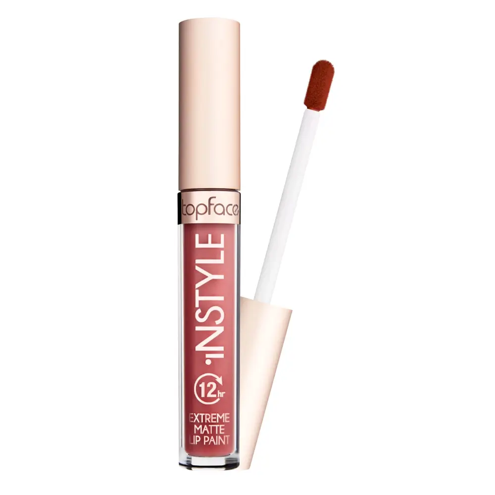Topface Extreme Matte Instyle Folyékony Rúzs 12H – Intenzív Szín Ultra Matt Finish és Hosszantartó Kényelem - Sminkelés