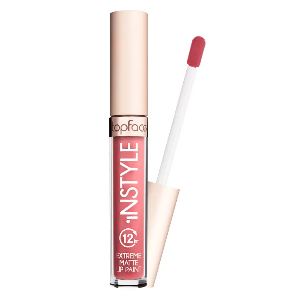 Topface Extreme Matte Instyle Folyékony Rúzs 12H – Intenzív Szín Ultra Matt Finish és Hosszantartó Kényelem - Sminkelés