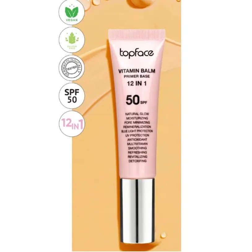 Topface Vitamin Balm Primer Base 12 az 1-ben – Vitaminos sminkalap a tökéletes ragyogó és hosszan tartó arcbőrért