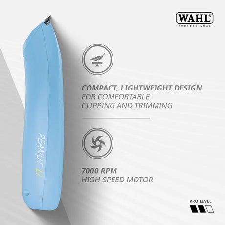 Wahl Peanut Li – Aparat de Contur Profesional Compact și Puternic cu Încărcare USB-C și Motor de 7.000 RPM - Aparatură