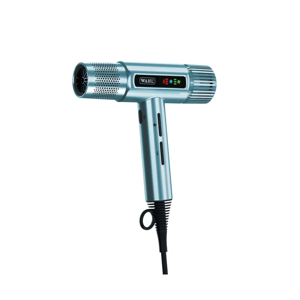 Wahl Vanquish Digital Hajszárító 1600 W-os – IONIC technológia - BLDC motorral - Cool Blue - Gépek