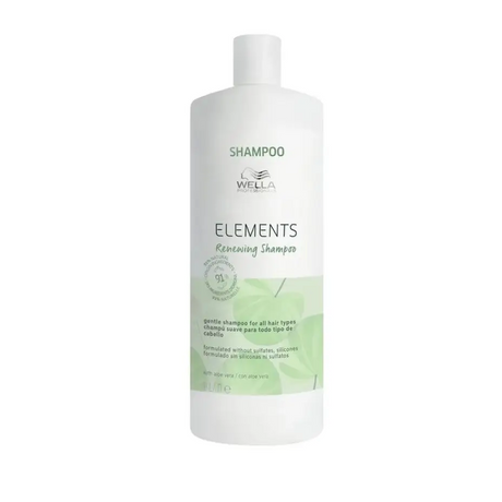 Wella Elements Megújító Sampon – Szulfát- és Parabénmentes Regenerálás - 1000 ml - Haj