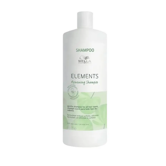 Wella Elements Megújító Sampon – Szulfát- és Parabénmentes Regenerálás - 1000 ml - Haj