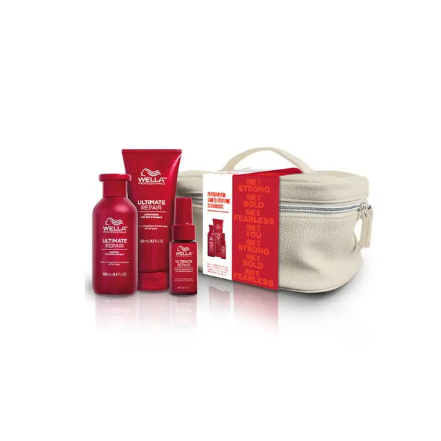Wella Professionals Ultimate Repair Set Cadou pentru Hidratare (Șampon 250 ml + Balsam 200 ml + Tratament 30 ml) - Păr