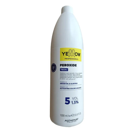 Yellow Oxidant 1.5% (5 Vol) 1000ml – Emulsie Cremoasă pentru Colorare Delicată - 1000 ml - Păr